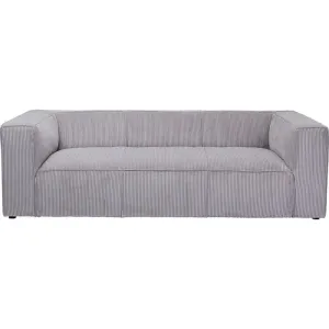 Cubetto Light Grey Corduroy 3 Seater Sofa