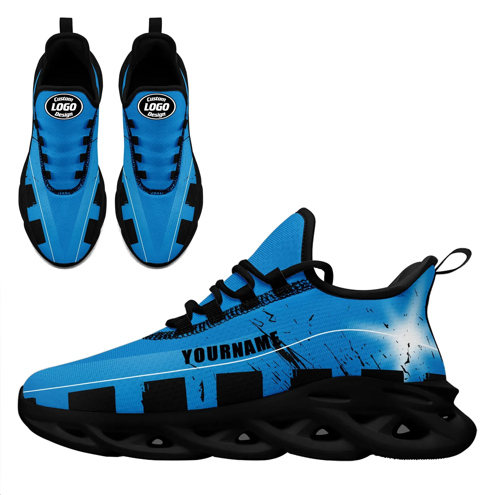 Custom Blue Black Carolina Maxsoul Shoes Personalized Sneaker FN003-D020260-5