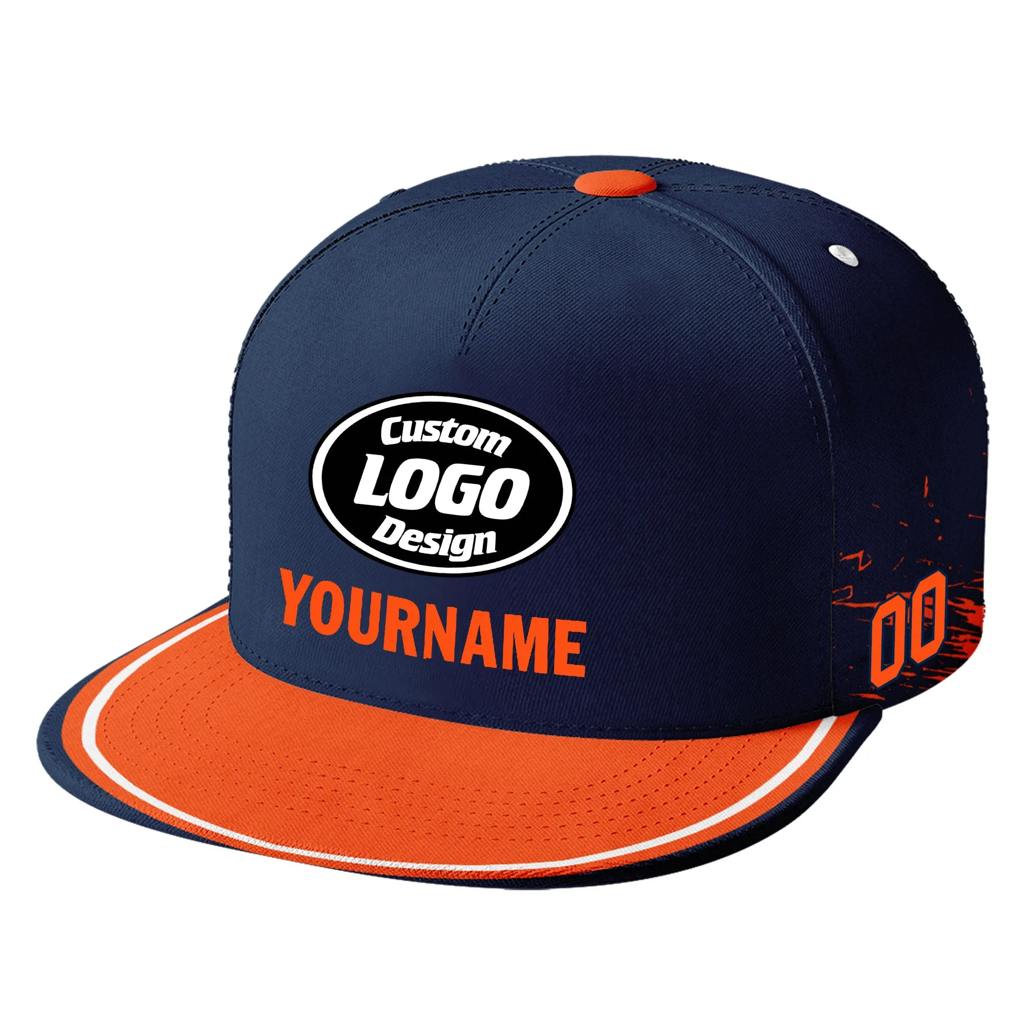 Custom Blue Orange White Denver MaxSoul Shoes and Hat Combo Offer Personalized Combo ZH-D020264-10