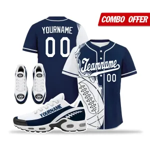 Custom Blue White Jersey and TN Shoes Combo Offer Personalized ZH-D0200101-9