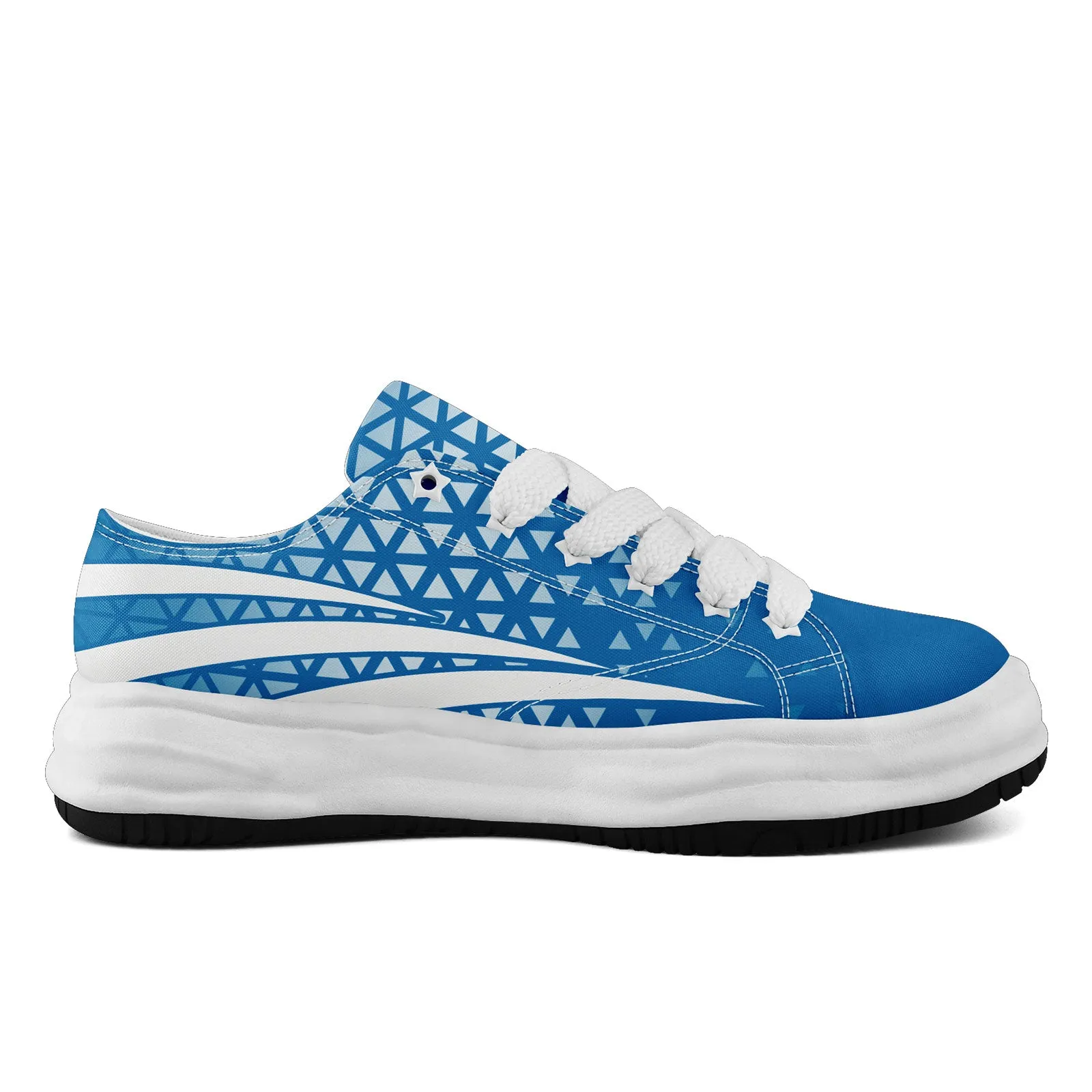 Custom Blue White Michigan Shoes Personalized Sneaker FN038-D023003-11