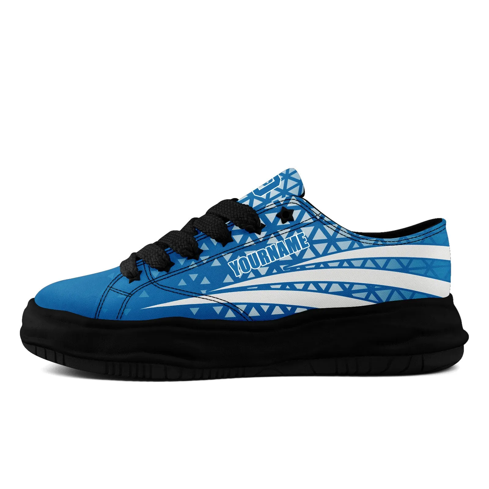 Custom Blue White Michigan Shoes Personalized Sneaker FN038-D023003-11