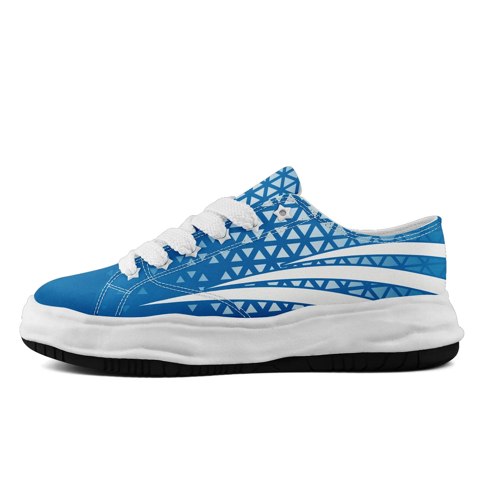 Custom Blue White Michigan Shoes Personalized Sneaker FN038-D023003-11