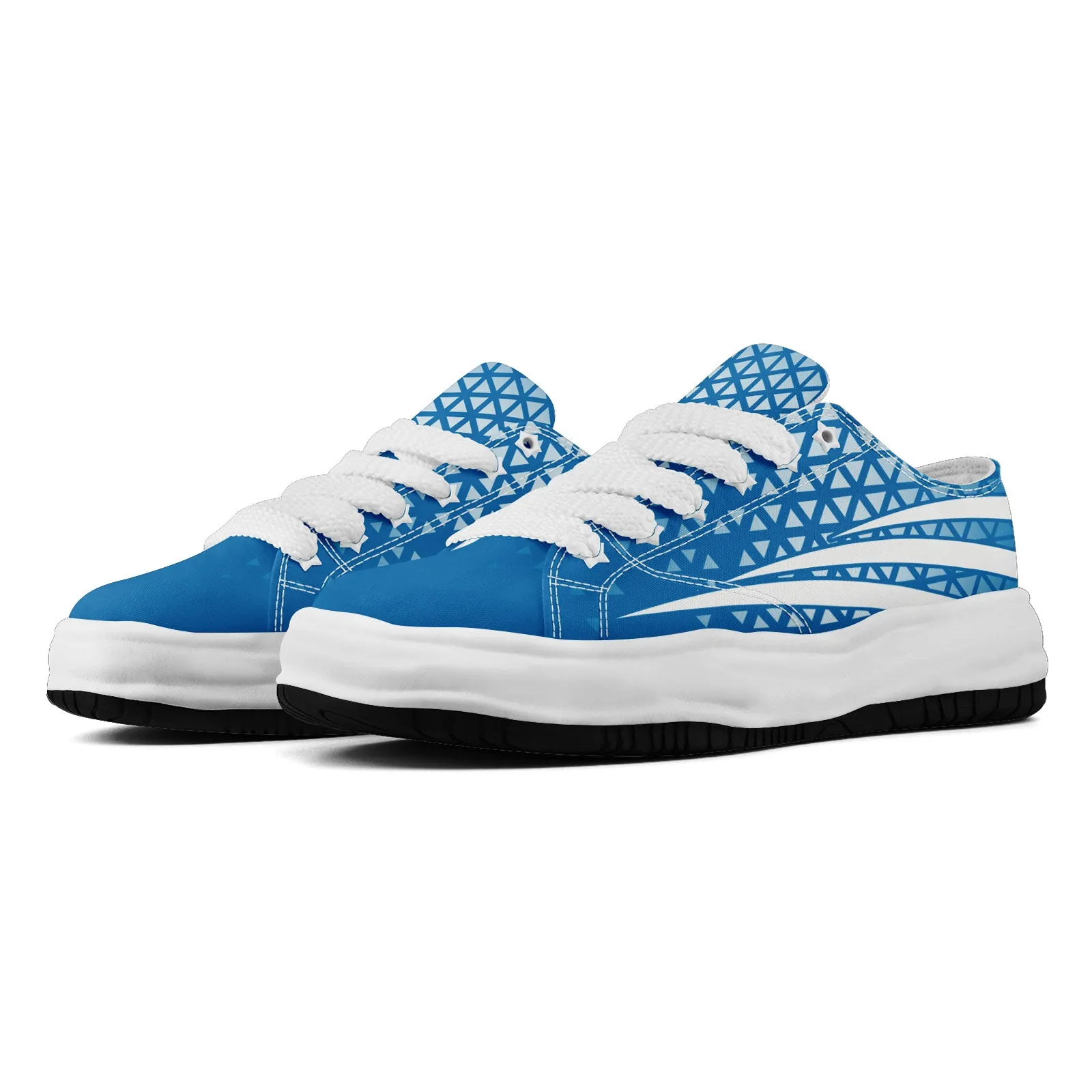 Custom Blue White Michigan Shoes Personalized Sneaker FN038-D023003-11