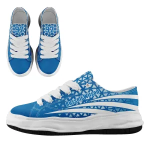 Custom Blue White Michigan Shoes Personalized Sneaker FN038-D023003-11