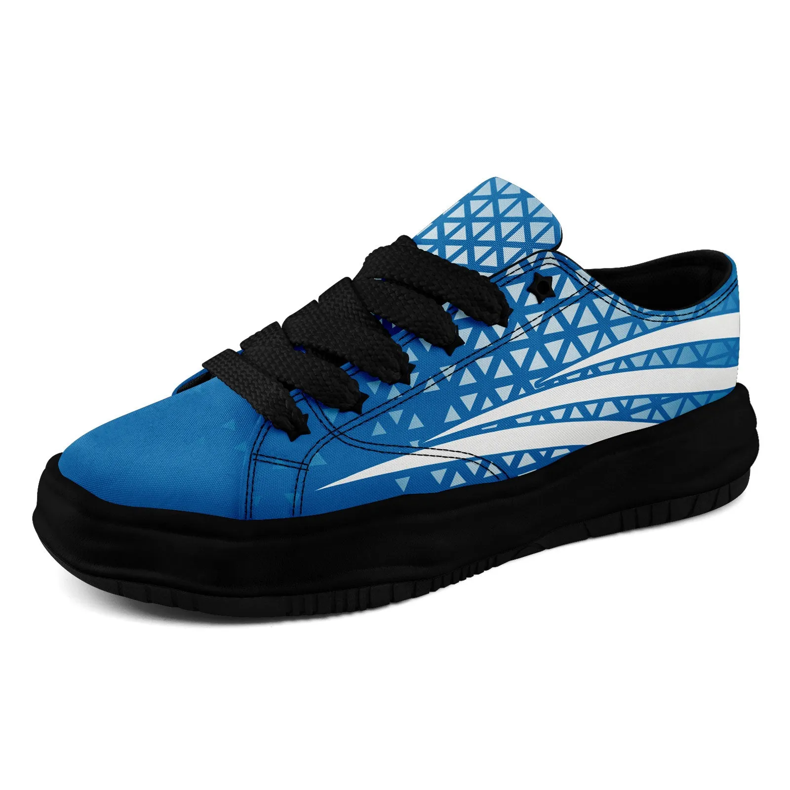 Custom Blue White Michigan Shoes Personalized Sneaker FN038-D023003-11