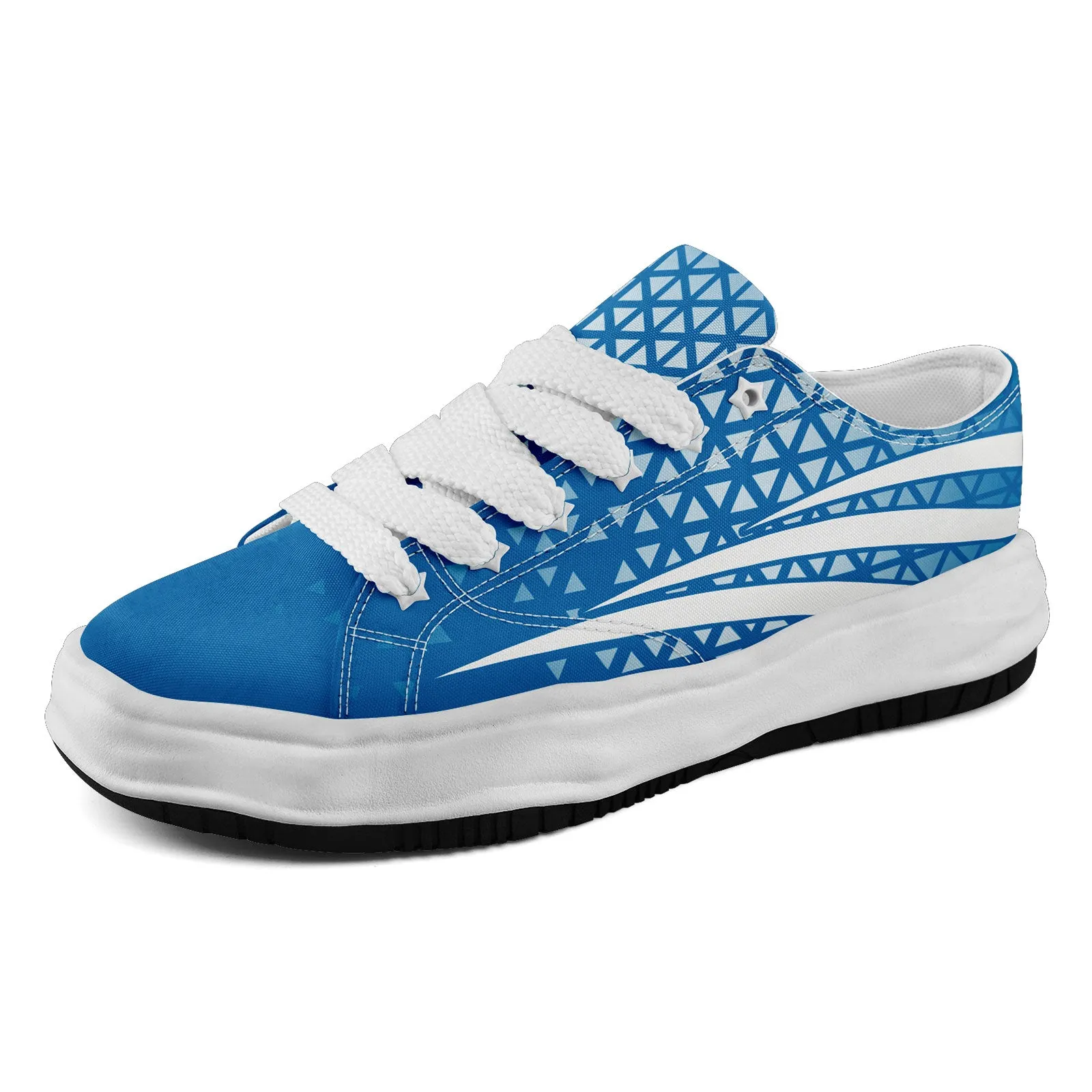 Custom Blue White Michigan Shoes Personalized Sneaker FN038-D023003-11