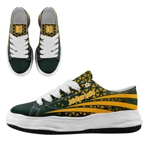 Custom Green Yellow Wisconsin Shoes Personalized Sneaker FN038-D023003-13