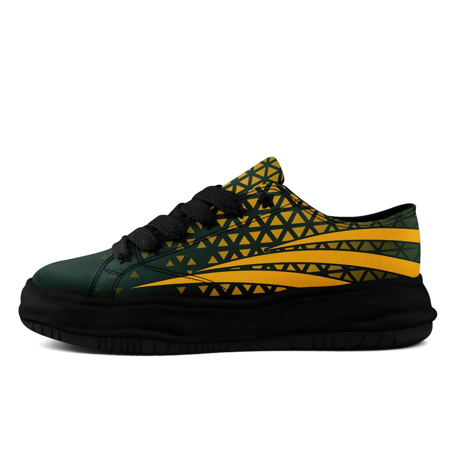 Custom Green Yellow Wisconsin Shoes Personalized Sneaker FN038-D023003-13