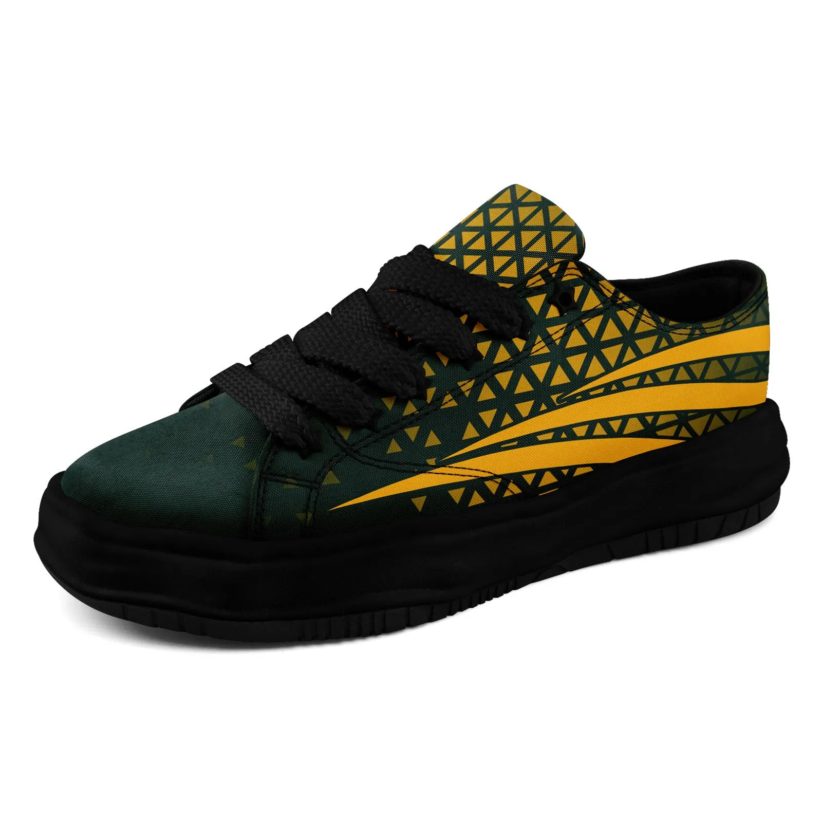 Custom Green Yellow Wisconsin Shoes Personalized Sneaker FN038-D023003-13