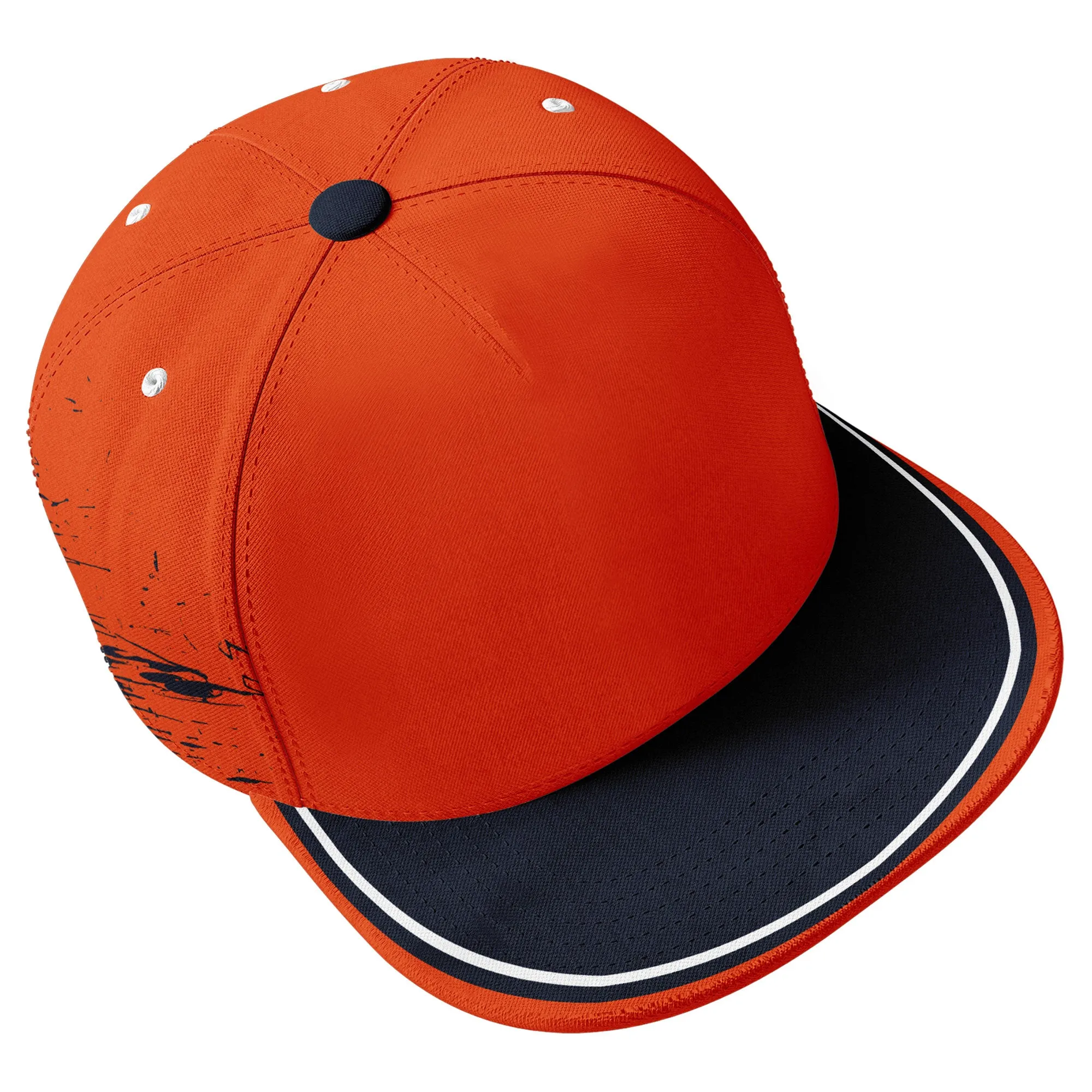 Custom Orange Blue Chicago MaxSoul Shoes and Hat Combo Offer Personalized Combo ZH-D020264-7