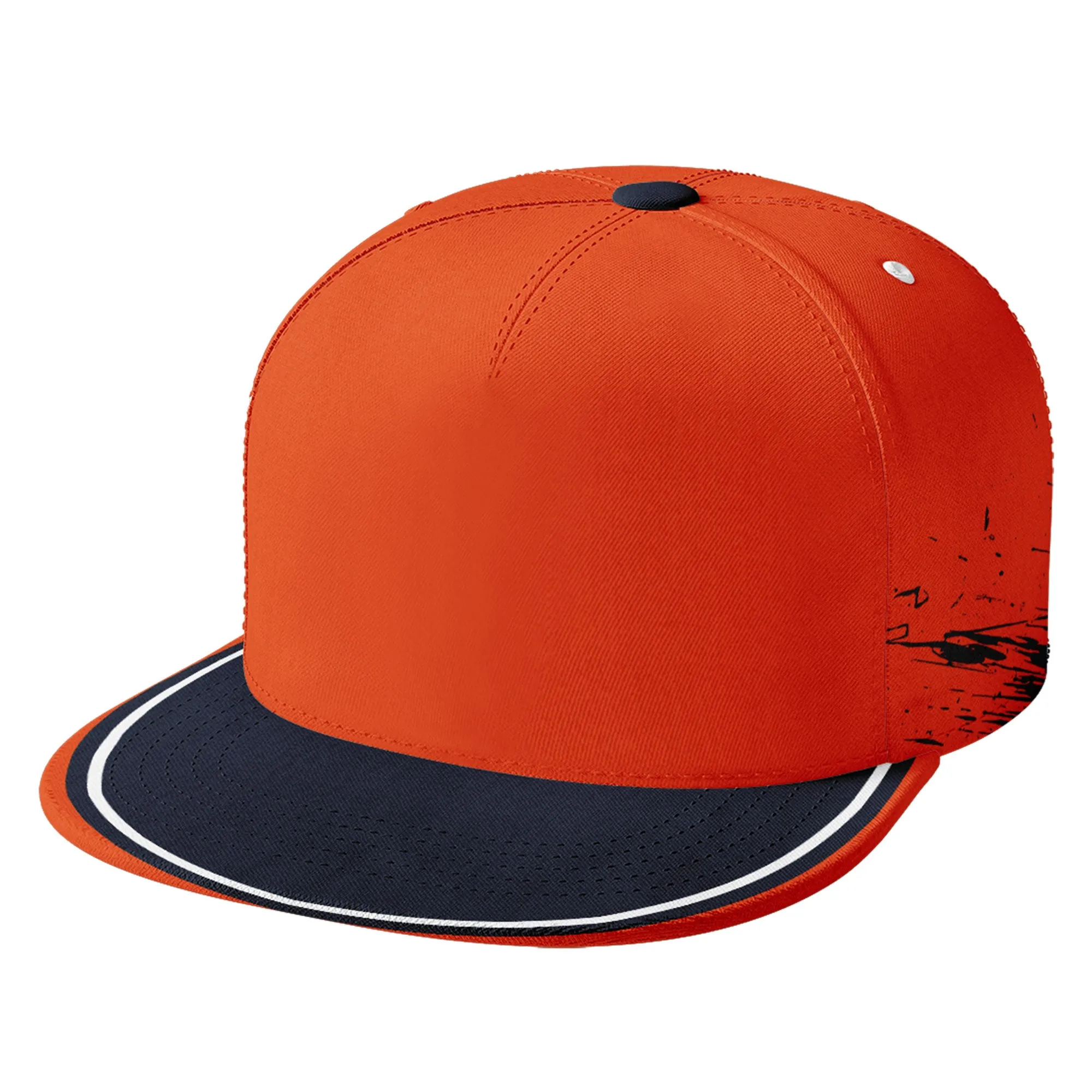 Custom Orange Blue Chicago MaxSoul Shoes and Hat Combo Offer Personalized Combo ZH-D020264-7