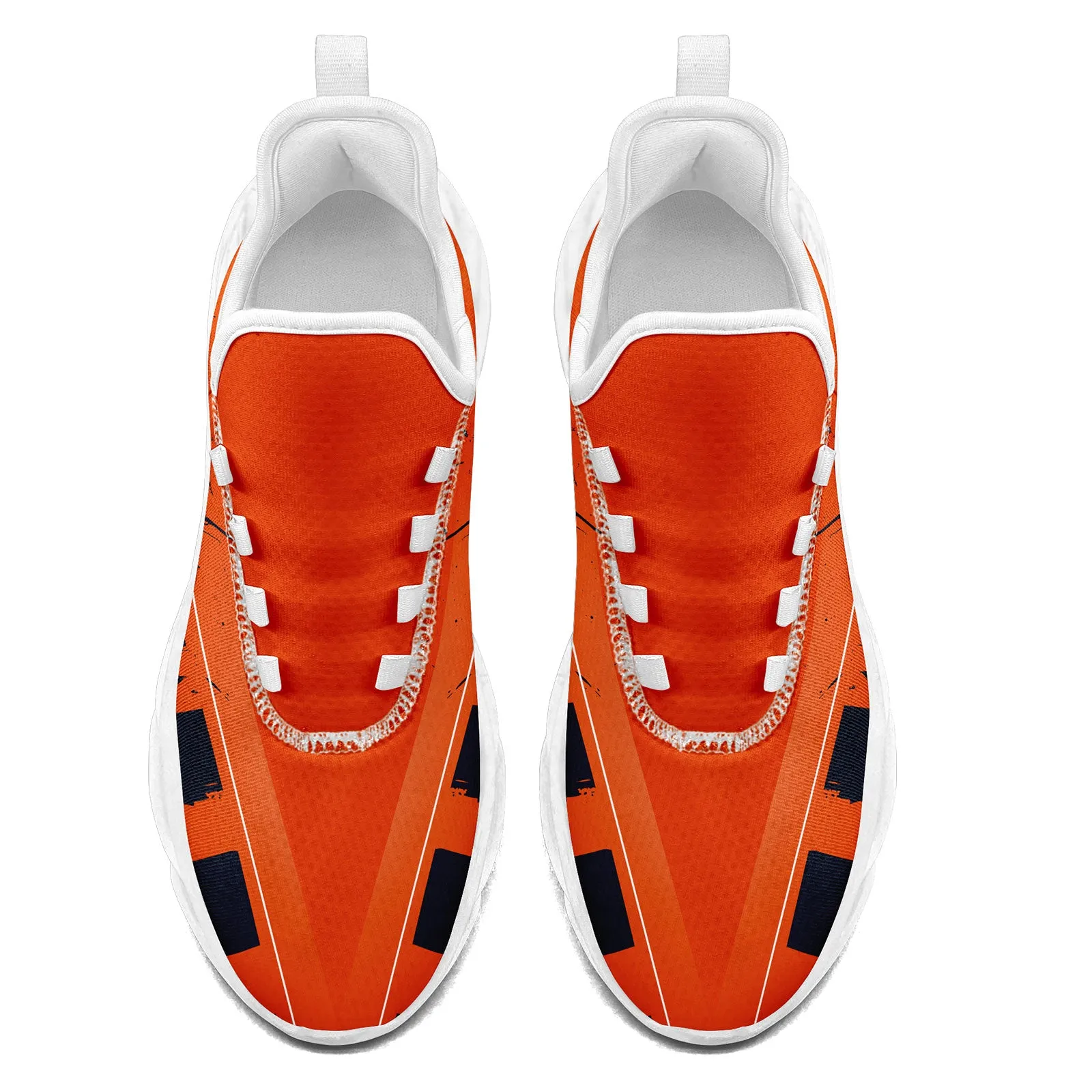 Custom Orange Blue Chicago MaxSoul Shoes and Hat Combo Offer Personalized Combo ZH-D020264-7