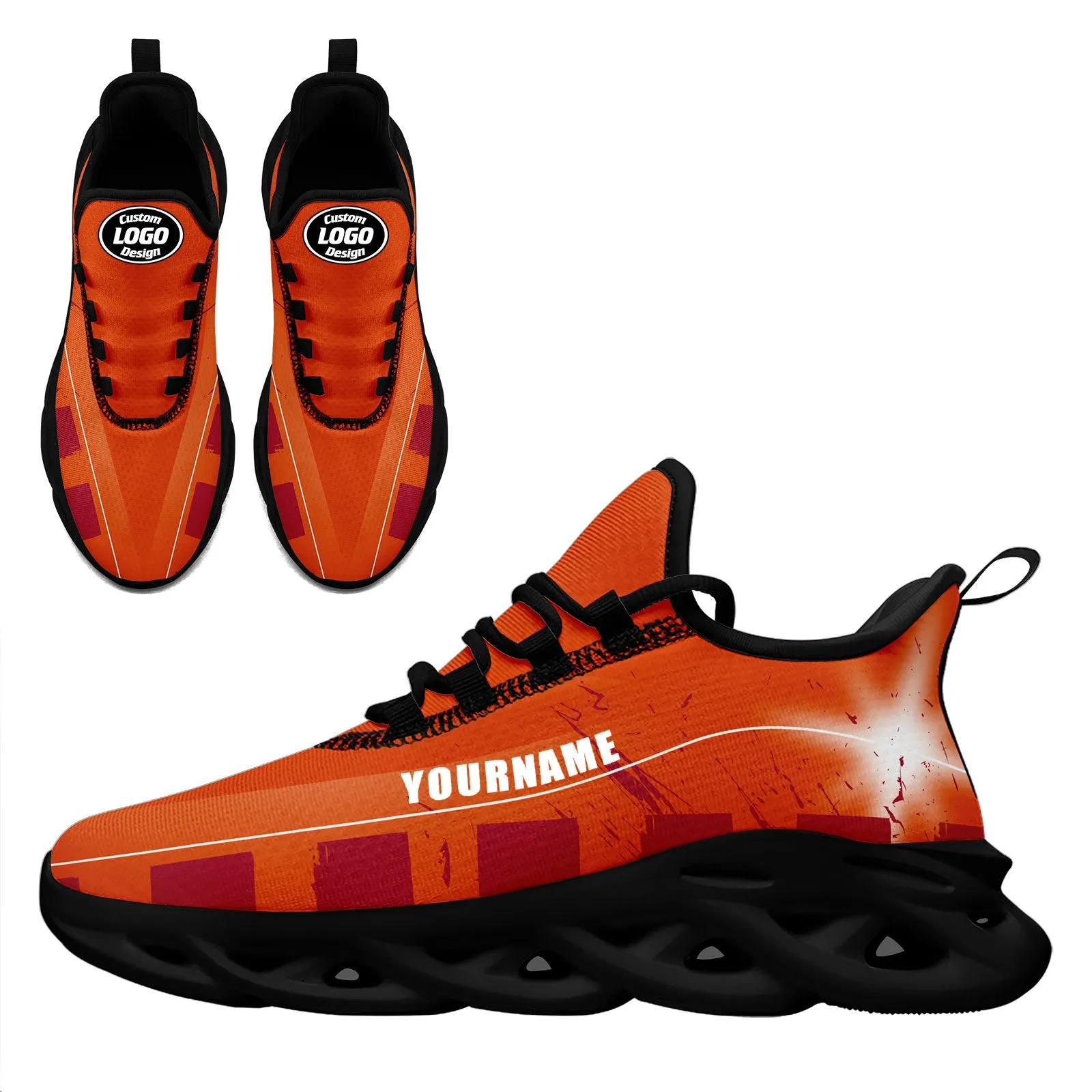 Custom Orange Red Tampa Bay Maxsoul Shoes Personalized Sneaker FN003-D020260-29