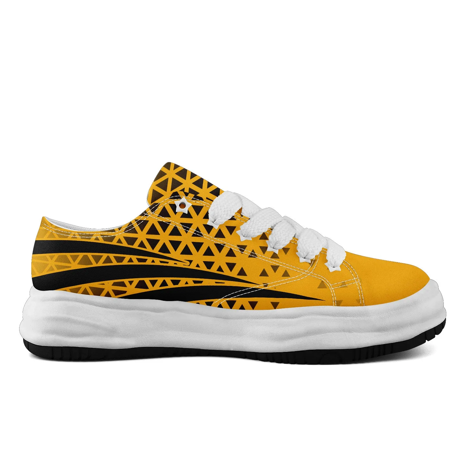 Custom Yellow Black Pennsylvania Shoes Personalized Sneaker FN038-D023003-30