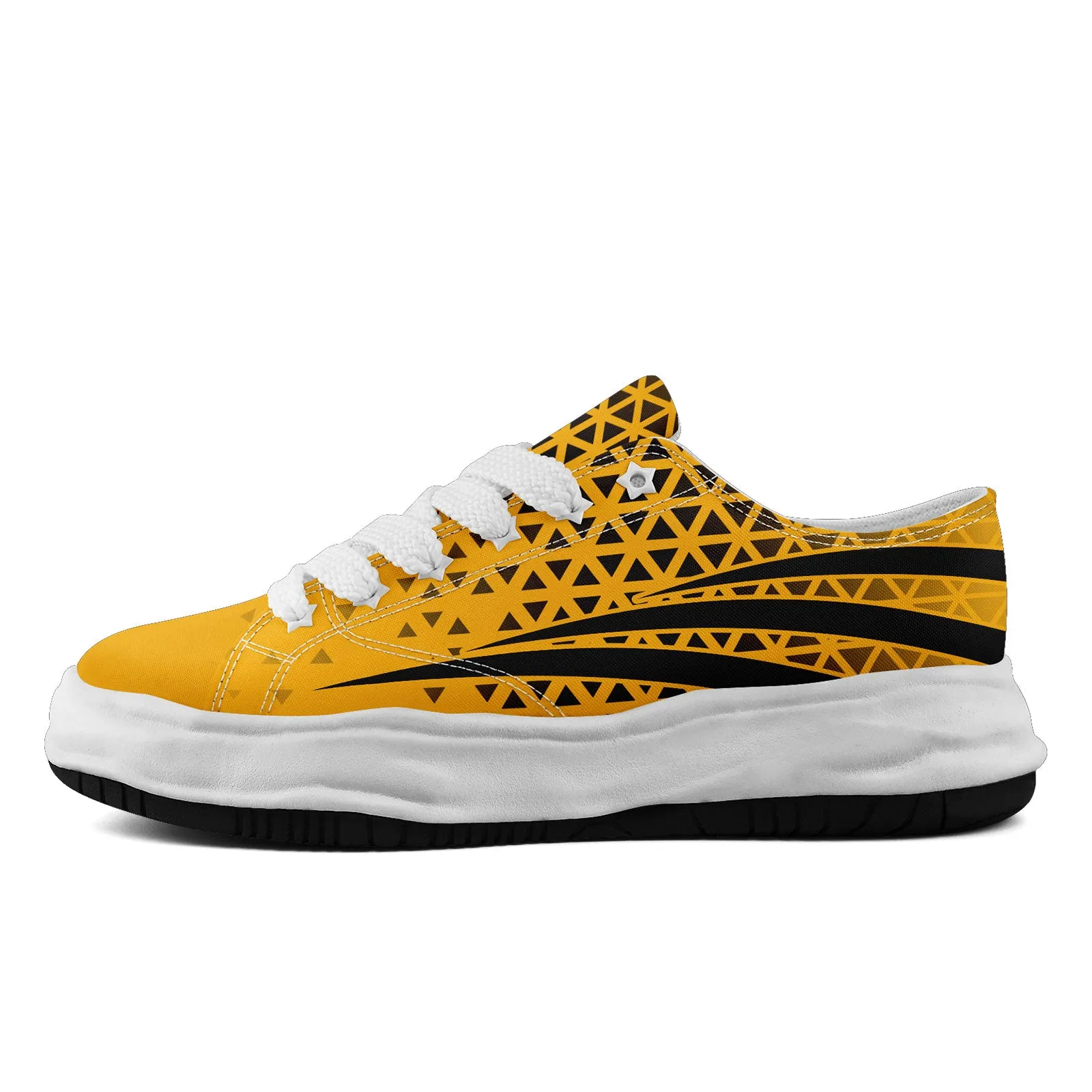 Custom Yellow Black Pennsylvania Shoes Personalized Sneaker FN038-D023003-30