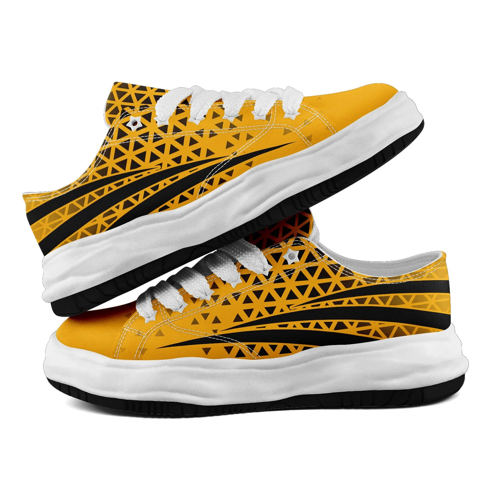 Custom Yellow Black Pennsylvania Shoes Personalized Sneaker FN038-D023003-30