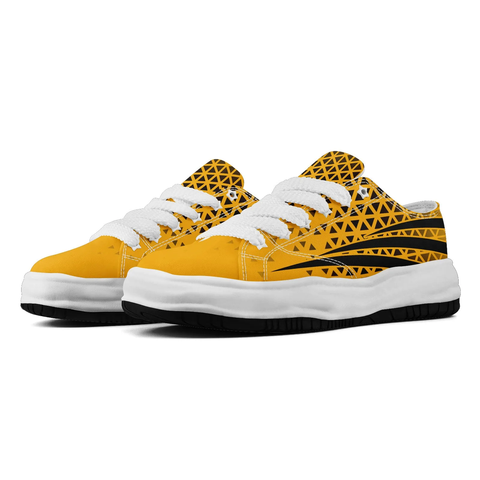 Custom Yellow Black Pennsylvania Shoes Personalized Sneaker FN038-D023003-30