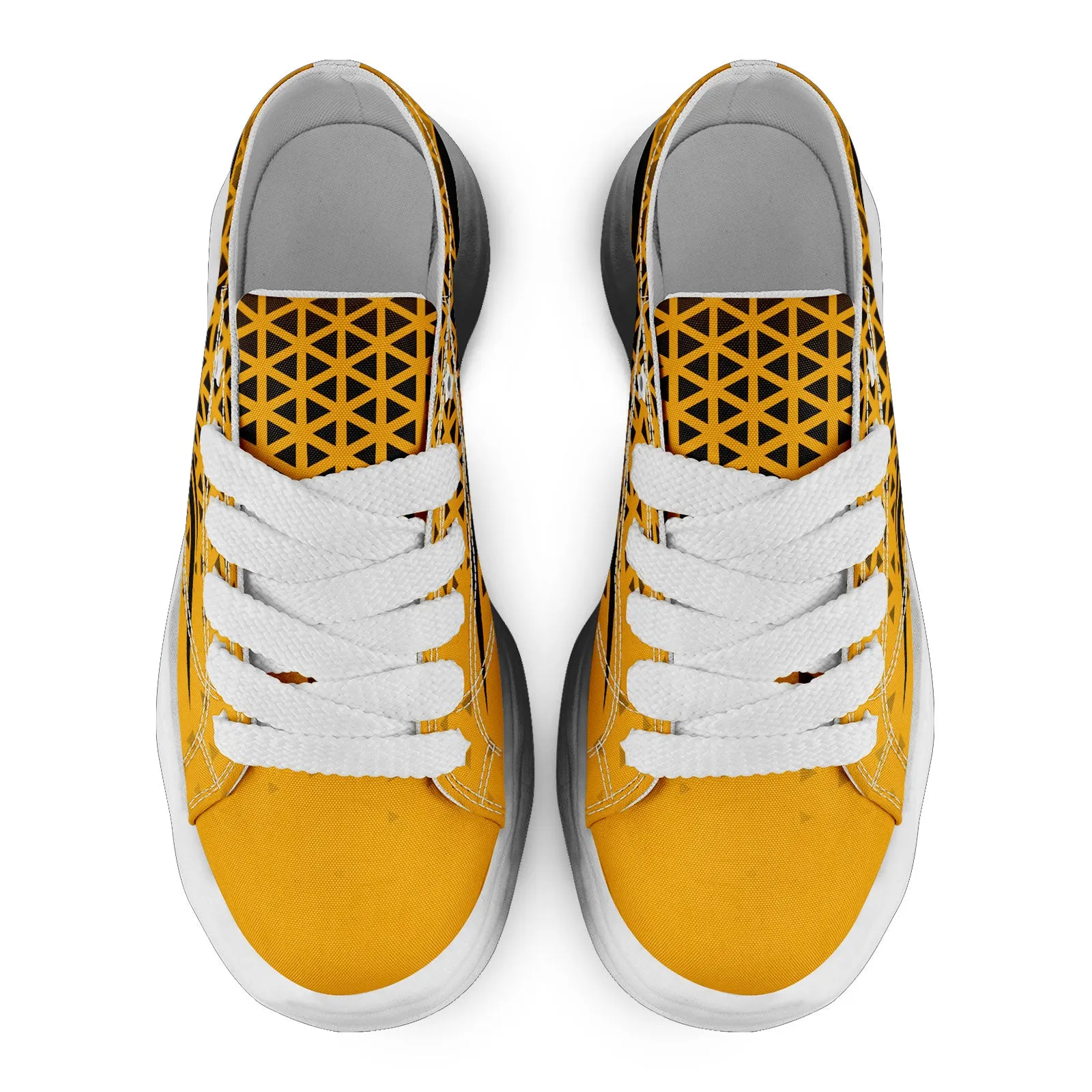 Custom Yellow Black Pennsylvania Shoes Personalized Sneaker FN038-D023003-30