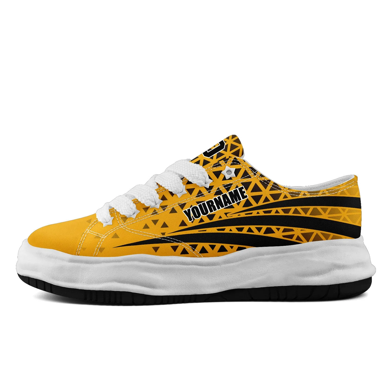 Custom Yellow Black Pennsylvania Shoes Personalized Sneaker FN038-D023003-30