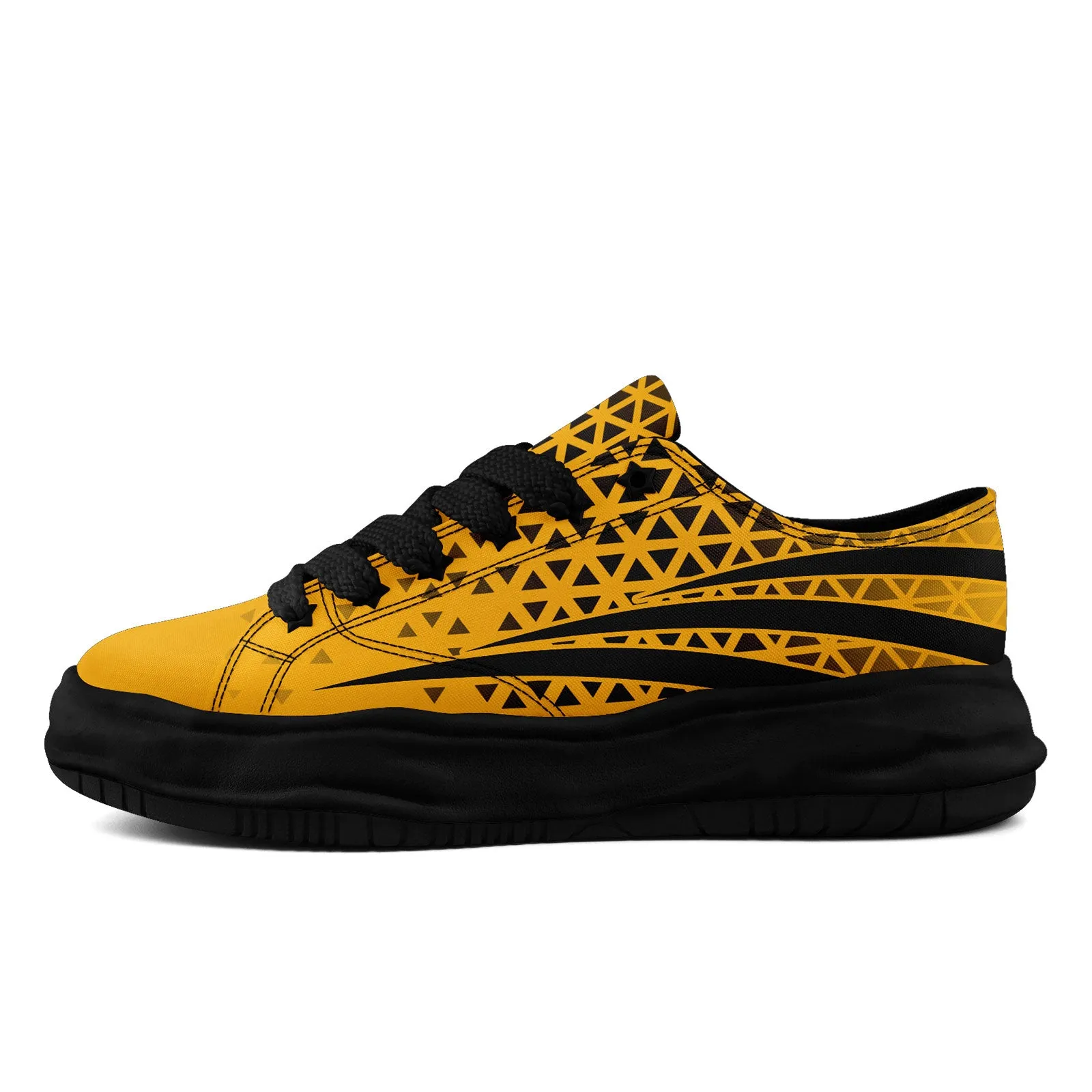 Custom Yellow Black Pennsylvania Shoes Personalized Sneaker FN038-D023003-30