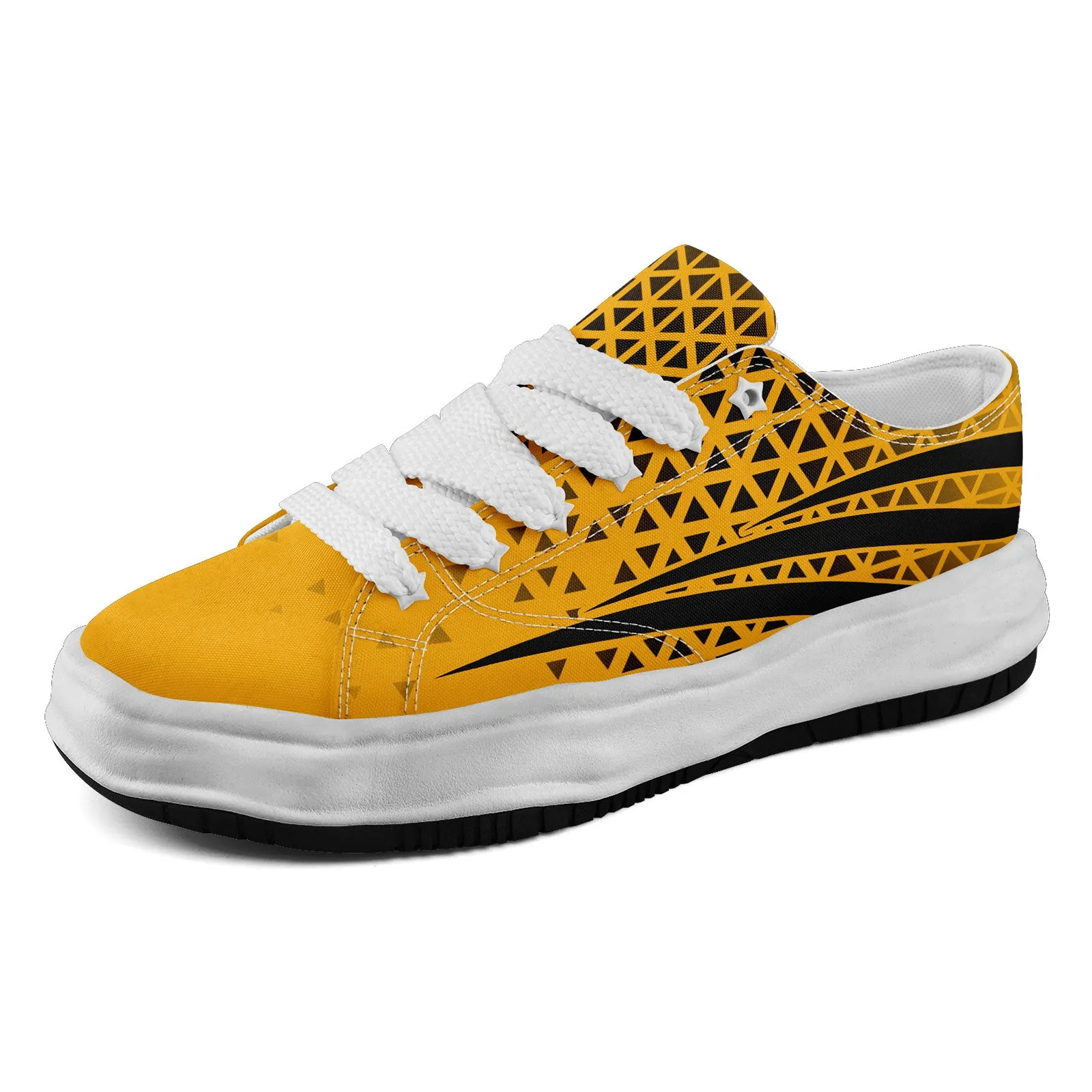 Custom Yellow Black Pennsylvania Shoes Personalized Sneaker FN038-D023003-30