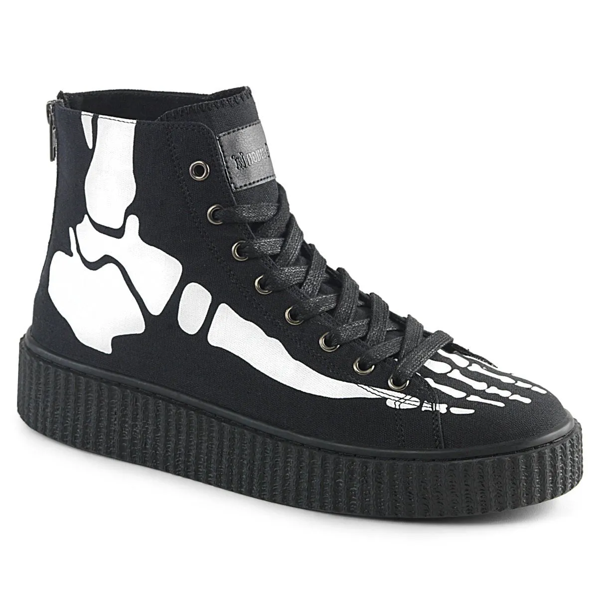 Demonia SNEEKER-252 | Black Canvas Sneakers