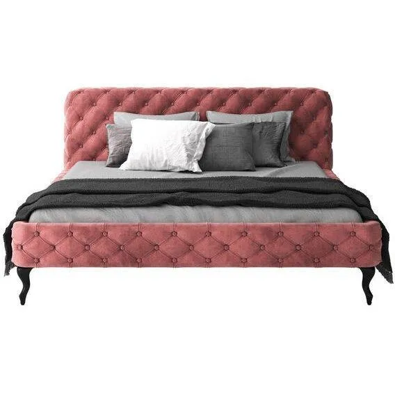 Desire Mauve Velvet Bed