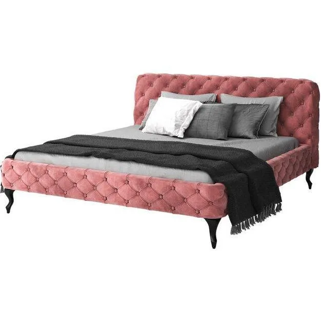 Desire Mauve Velvet Bed