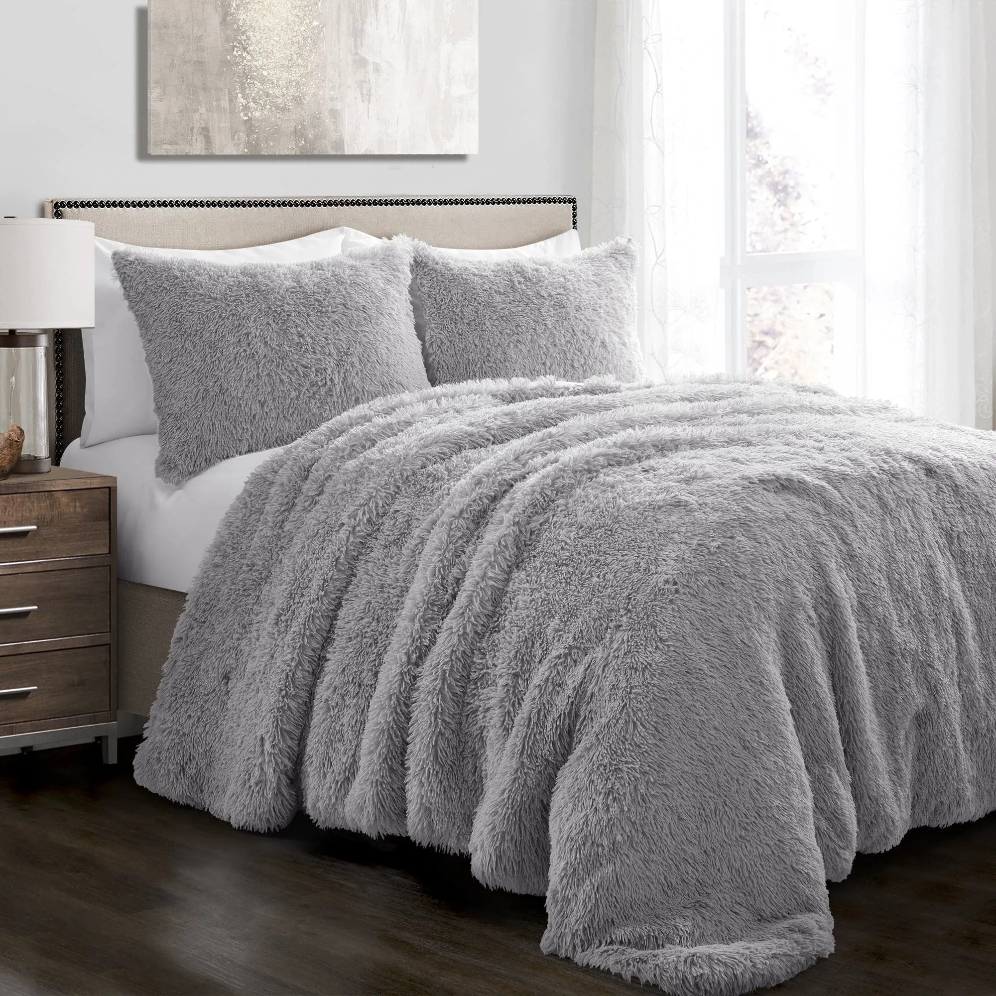 Emma Faux Fur Comforter Set