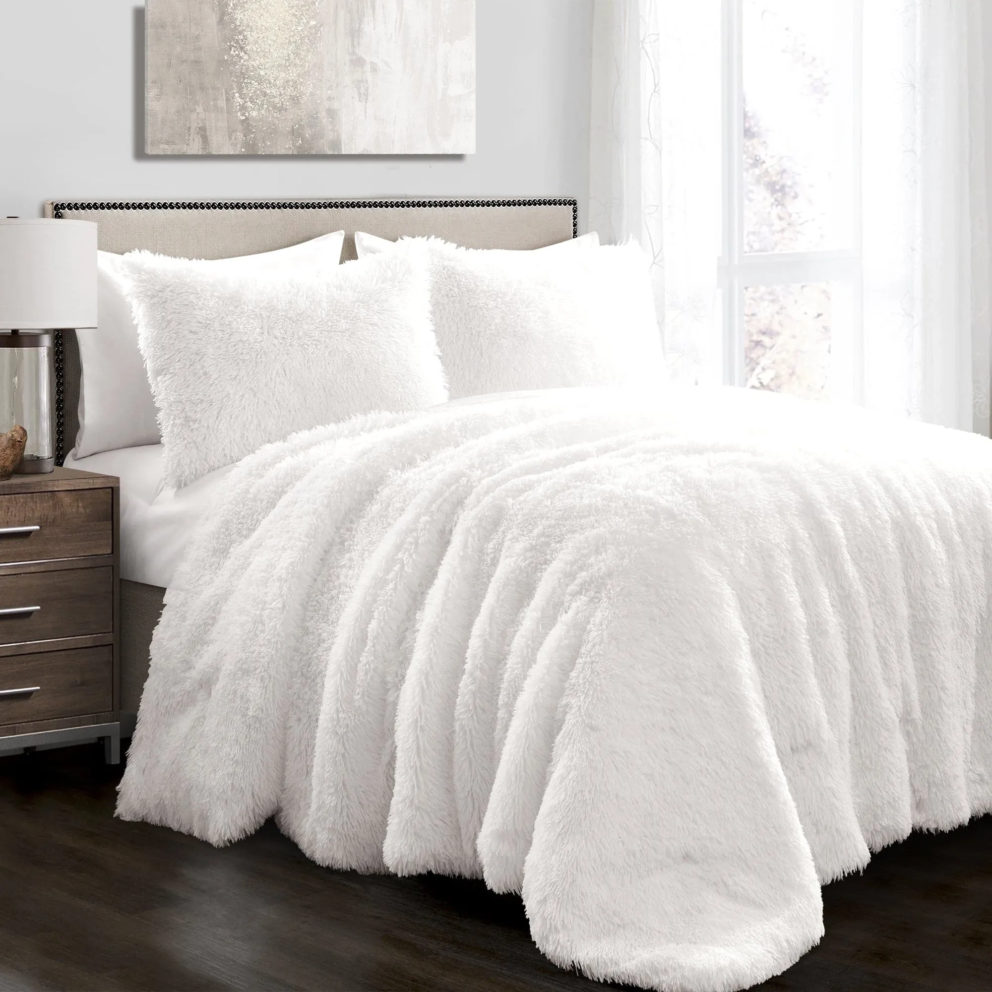 Emma Faux Fur Comforter Set