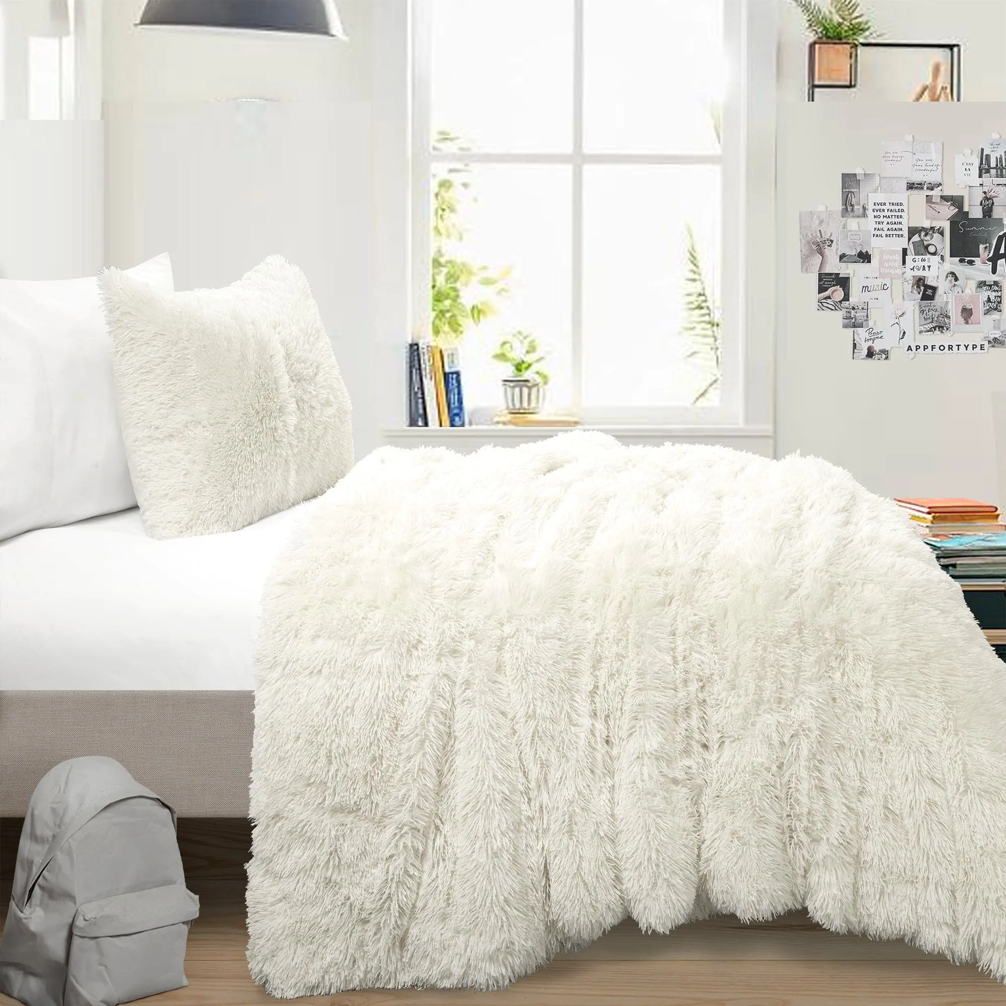 Emma Faux Fur Comforter Set