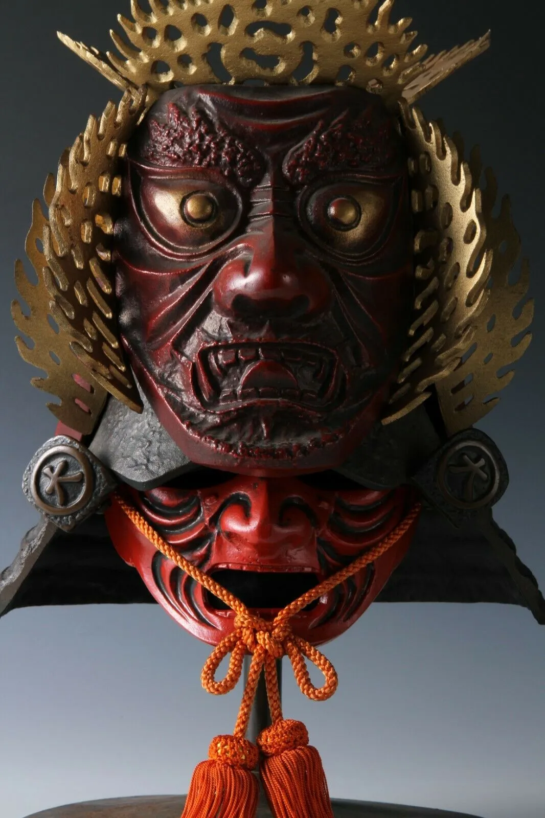 Extremely Rare Japanese Samurai Helmet -guardian deity of the three jewels-