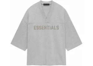 Fear of God Essentials Heavy Jersey Football Tee Light Heather Grey