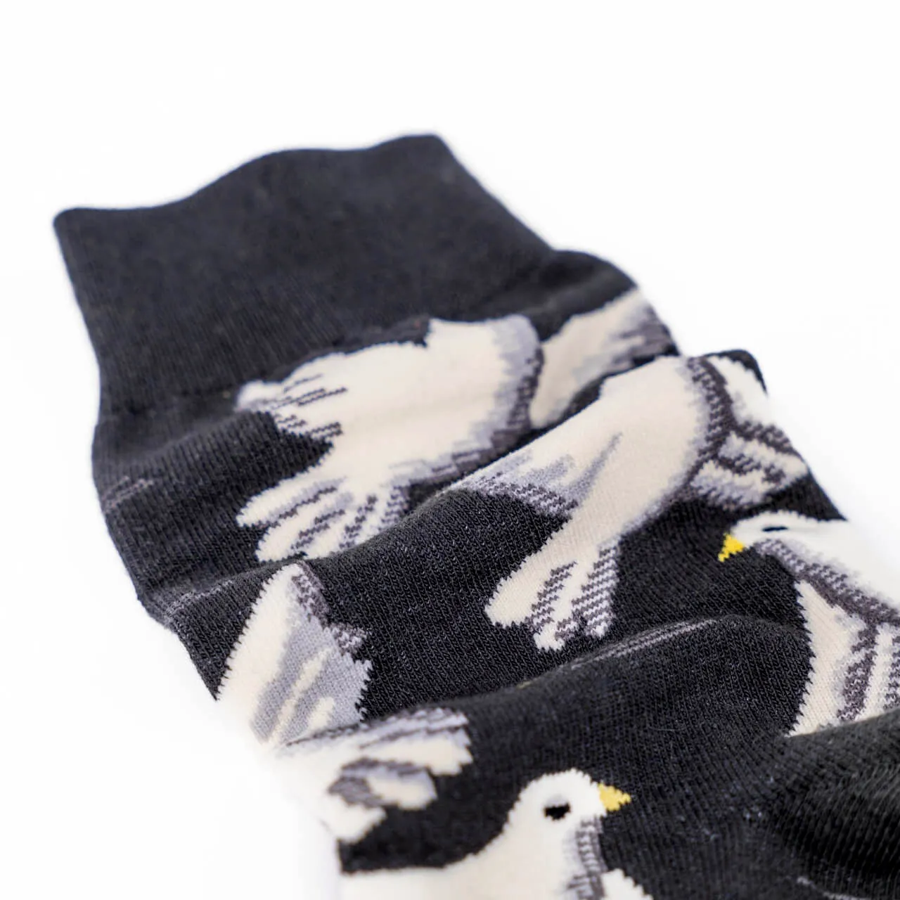 Flying Doves Black Fun Dress Socks