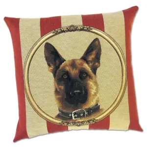 German Shepherd Portrait Tapestry Pillow