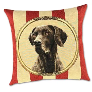 German Shorthaired Pointer Portrait Tapestry Pillow