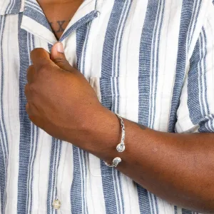 Heavy Afro Head Bangle with Diamante Pattern