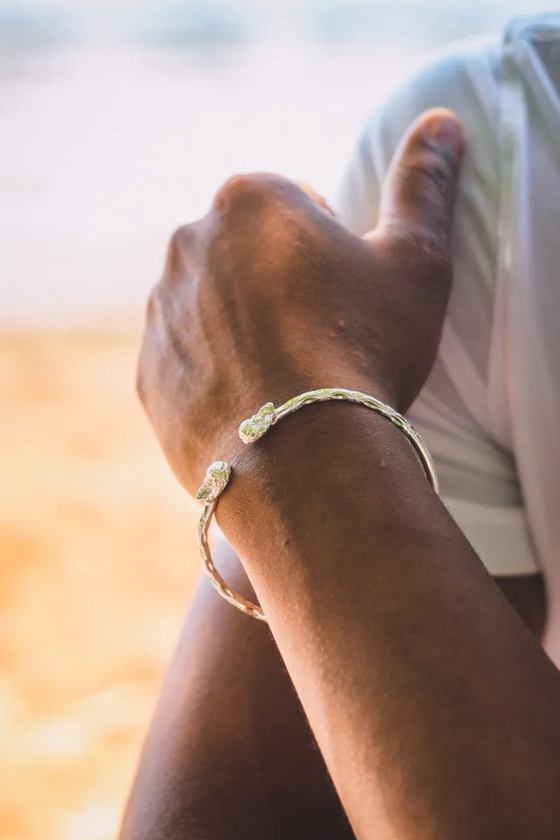 Heavy Afro Head Bangle with Diamante Pattern