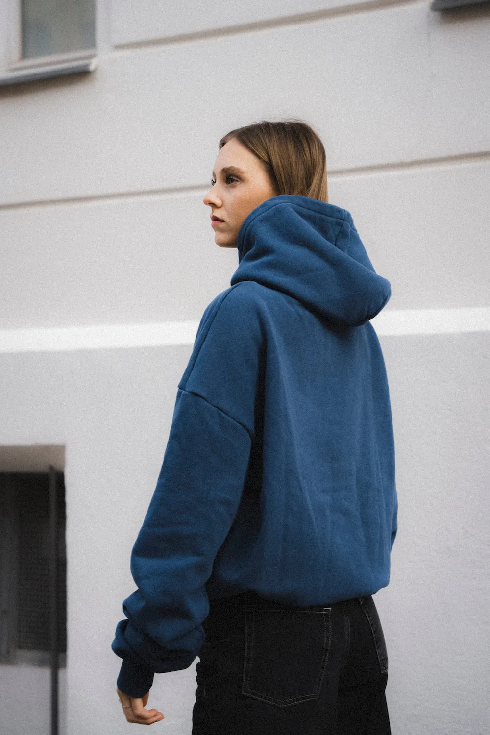 Heavy Oversized Hoodie Navy (Stone Washed)