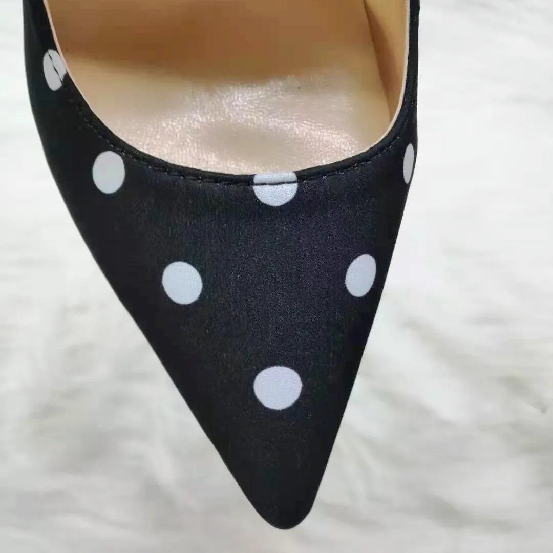 High-heels with Polka Dot Pattern Fashion Women Party Shoes