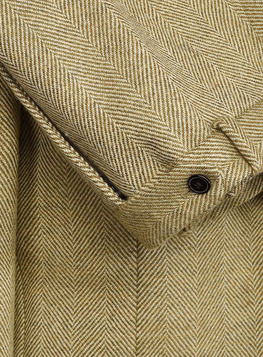 Highlander Heavy Beige Herringbone Tweed 3 Piece Suit