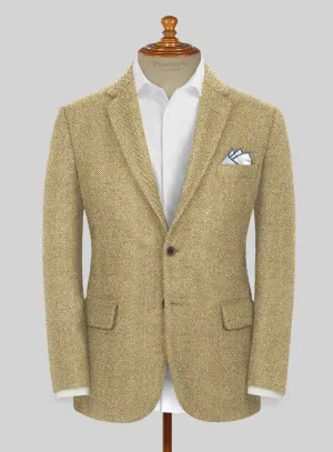 Highlander Heavy Beige Herringbone Tweed Jacket