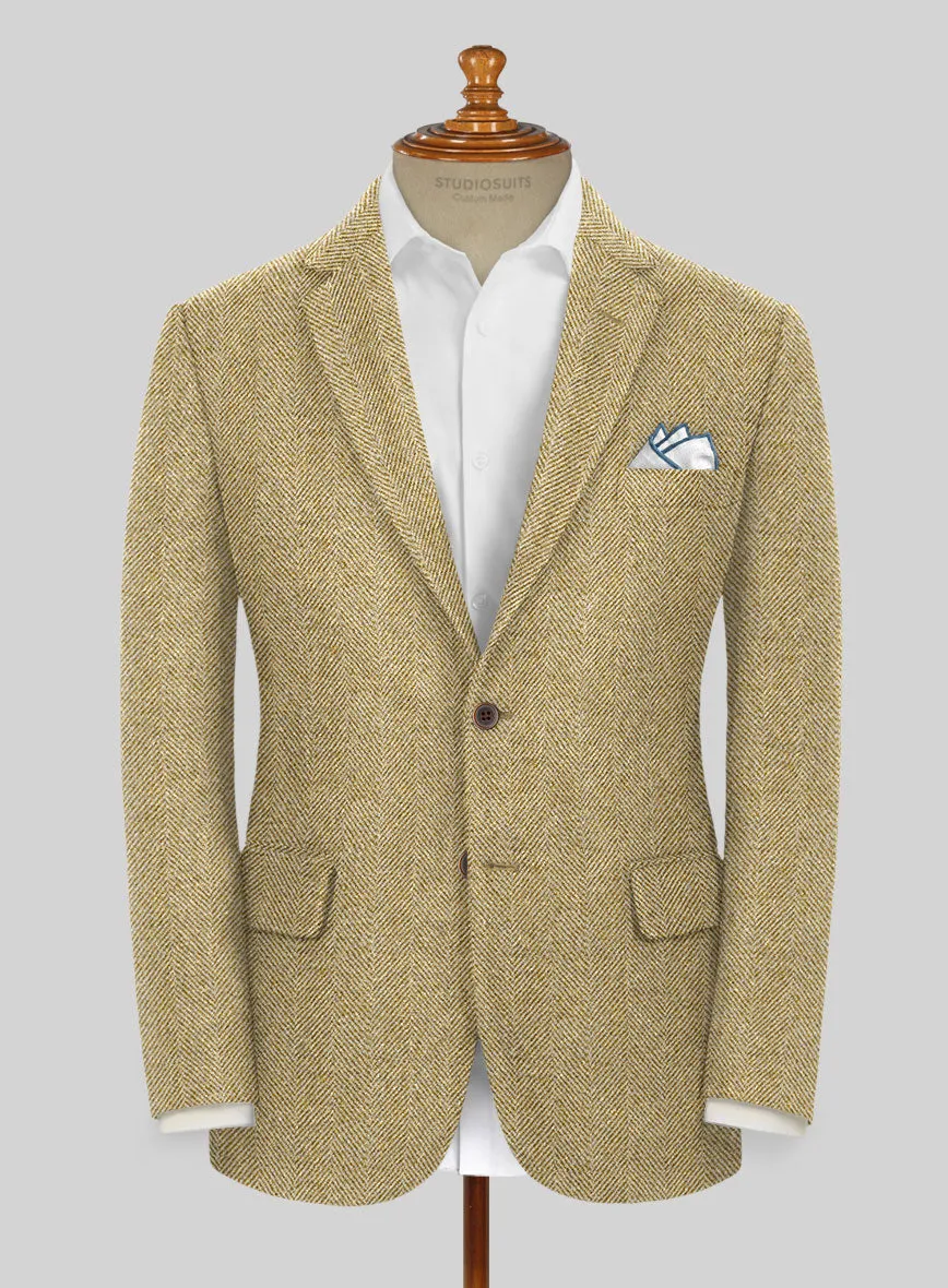 Highlander Heavy Beige Herringbone Tweed Suit