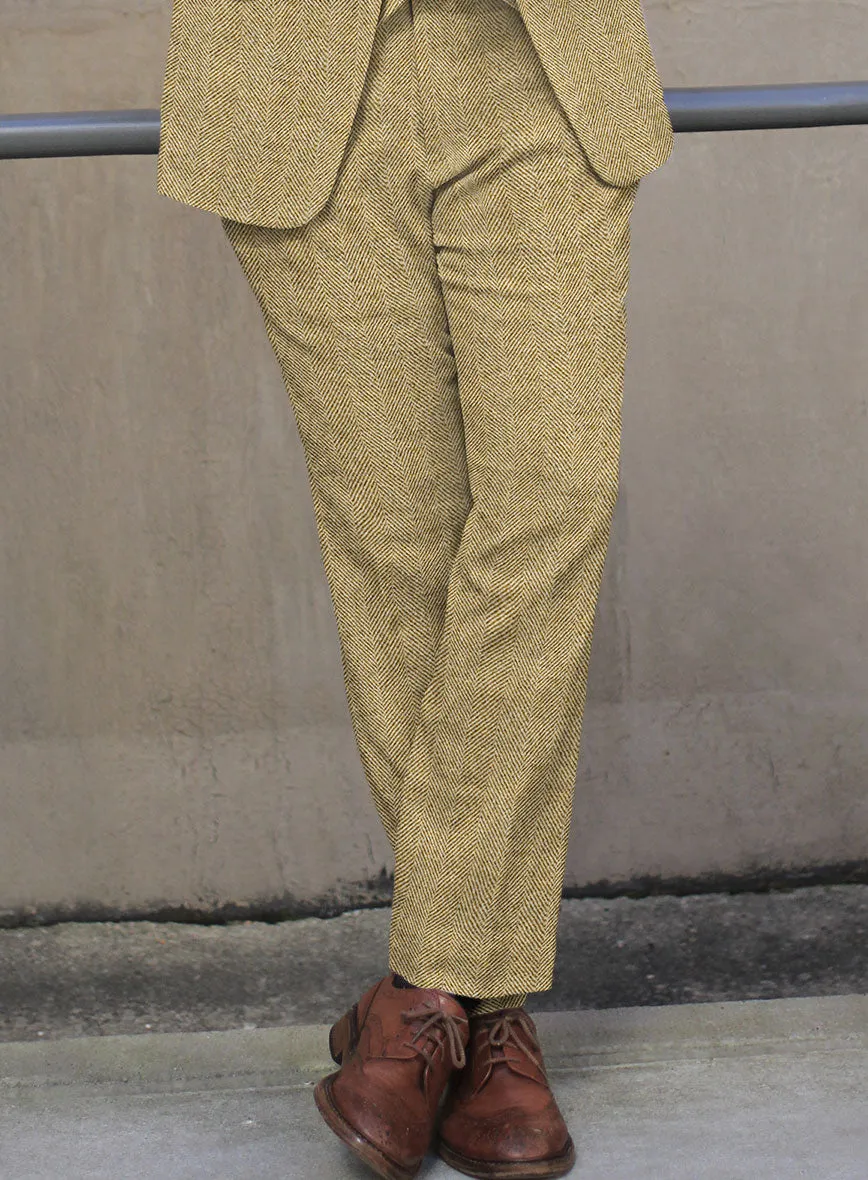 Highlander Heavy Beige Herringbone Tweed Suit