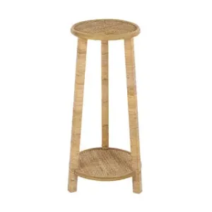 Homer Rattan Wood Pot Stand