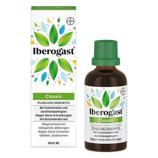 IBEROGAST Classic 50ml, Heartburn, Bloating, Cramping, Nausea, Abdominal Pain Gas