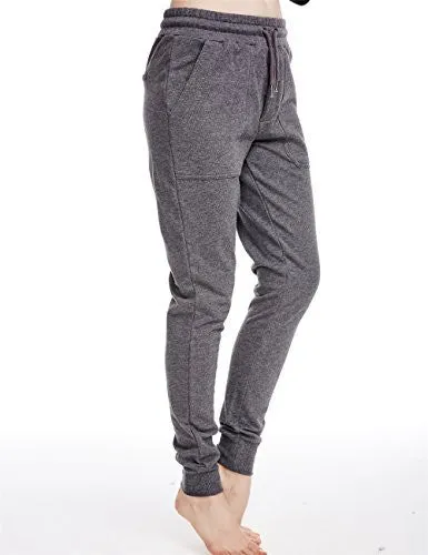 icyzone Women's French Terry Jogger Sweatpants with Side Pockets