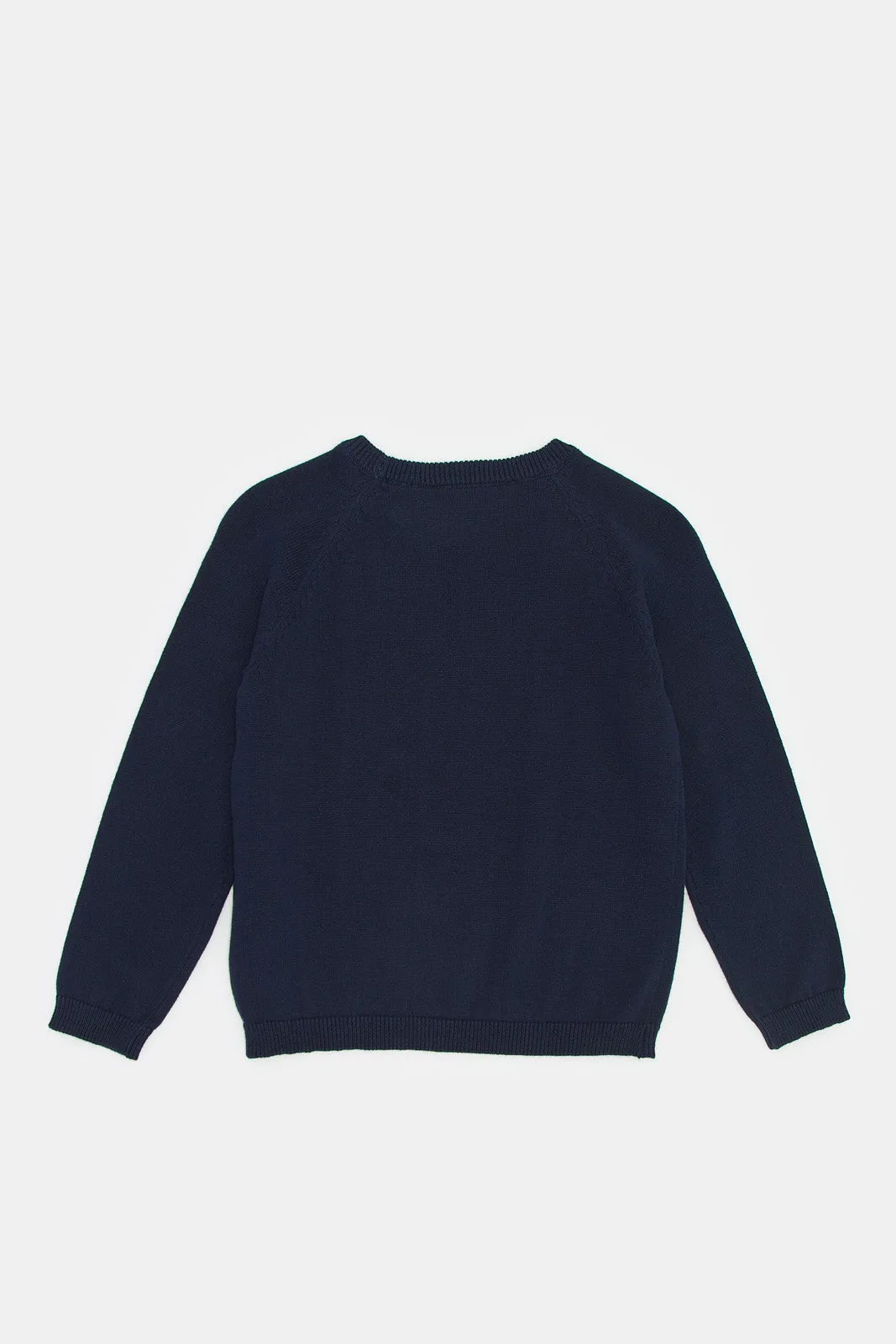 Infant Boys Navy Plain Pullover