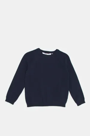 Infant Boys Navy Plain Pullover